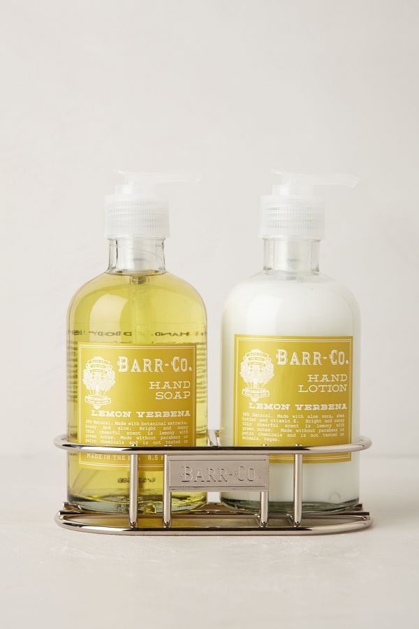 Slide View: 1: Barr-Co. Lemon Verbena Hand & Body Caddy Set