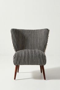 Slide View: 2: Chunky Woven Petite Accent Chair