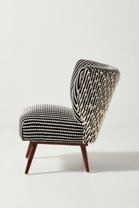 Slide View: 3: Chunky Woven Petite Accent Chair