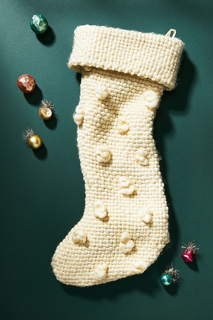 Textured Bobble Stocking | Anthropologie