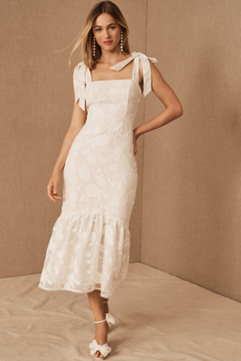 anthropologie white lace dress