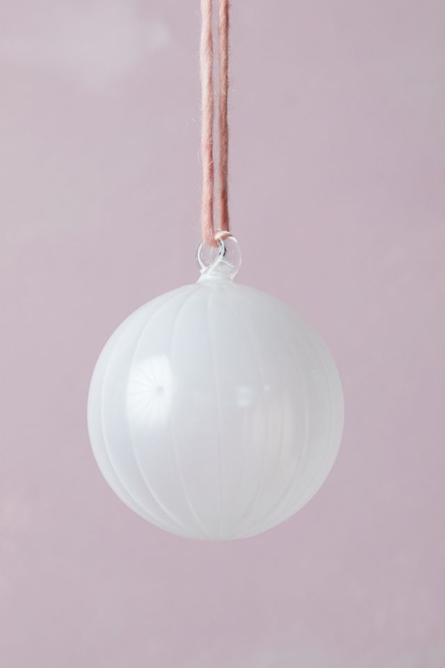 Fluted Glass Globe Ornament Anthropologie