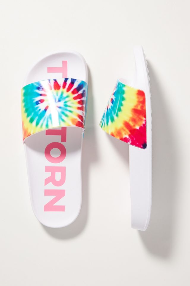 tretorn tie dye slides