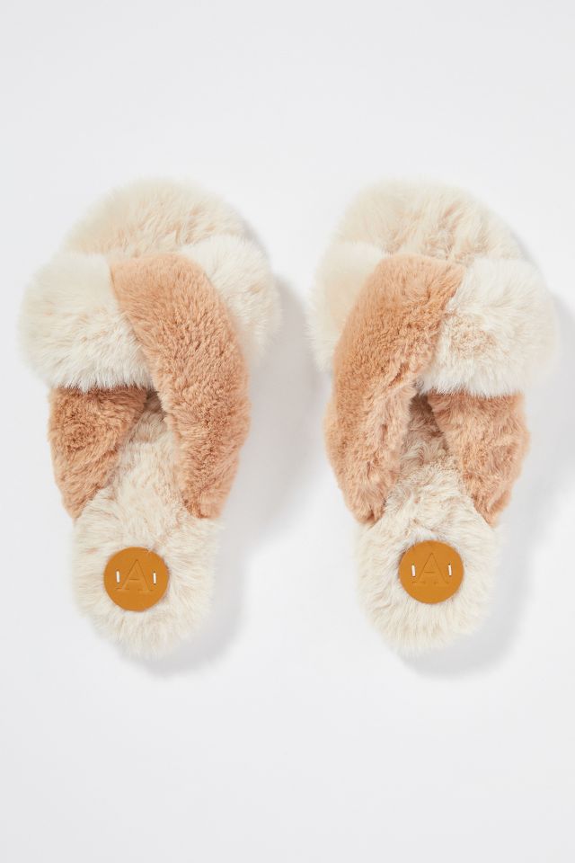 Fuzzy slippers from Anthropologie