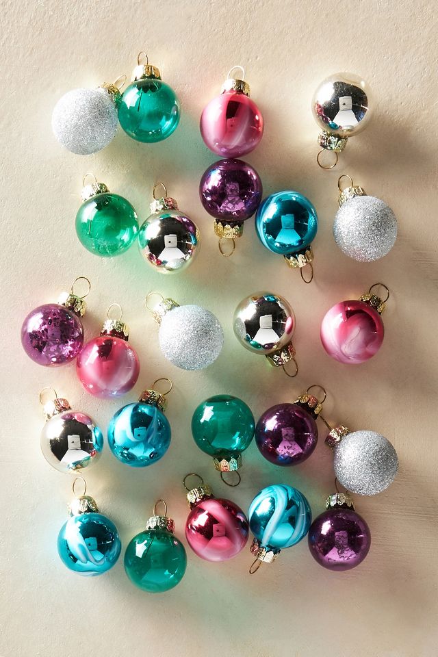 Merry and Bright Mini Ornaments, Set of 24 | Anthropologie