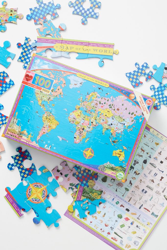 World Map Puzzle Anthropologie 7386