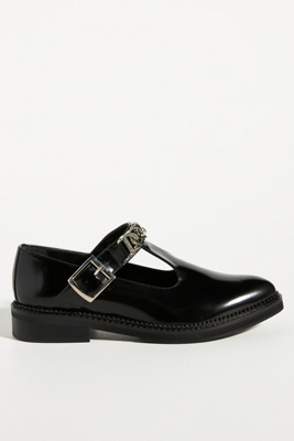 black chunky mary janes