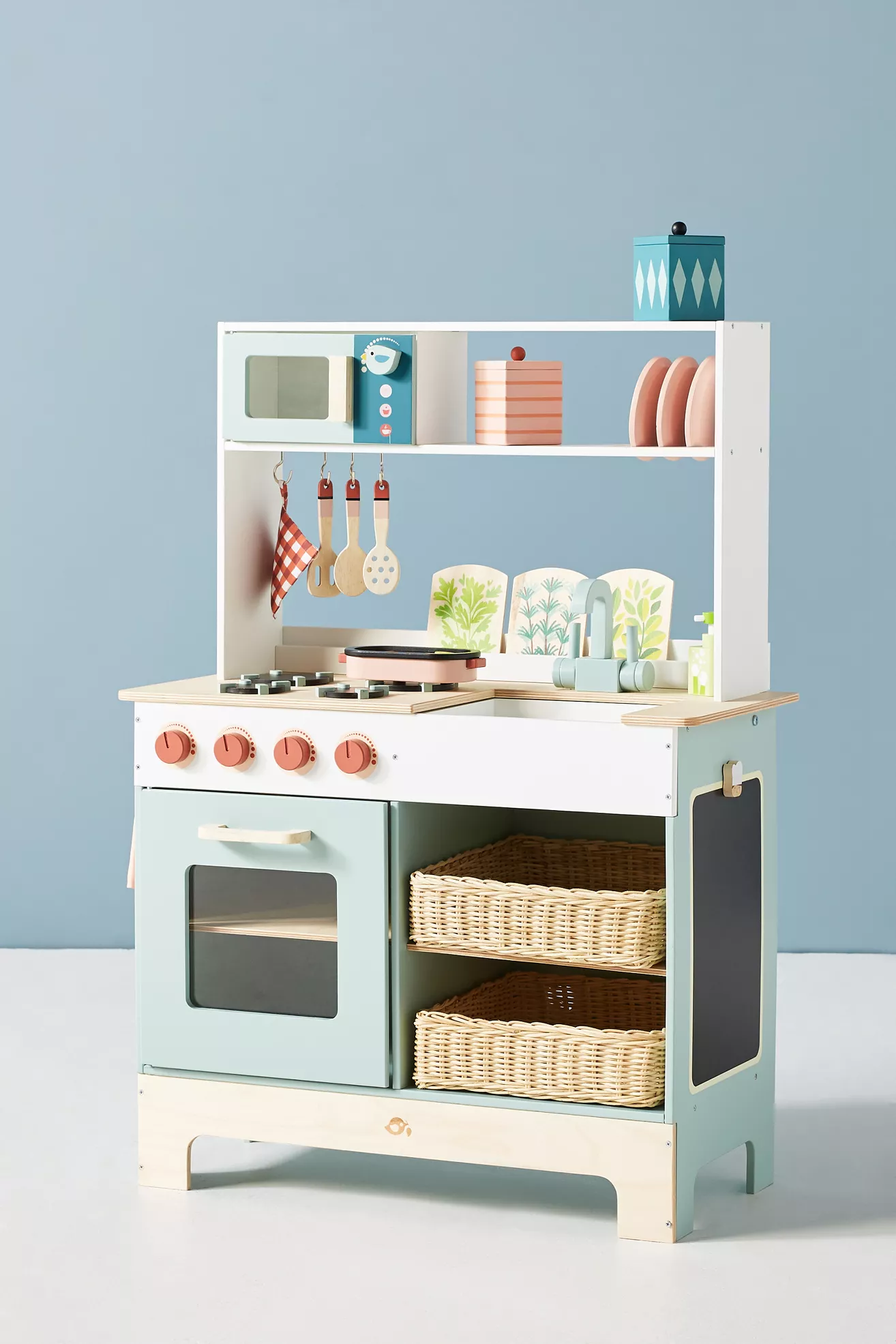 white wooden play kitchens