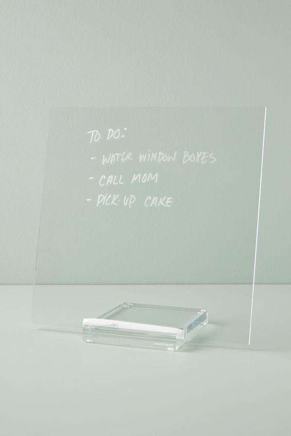 Slide View: 1: Acrylic Dry Erase Memo Tablet