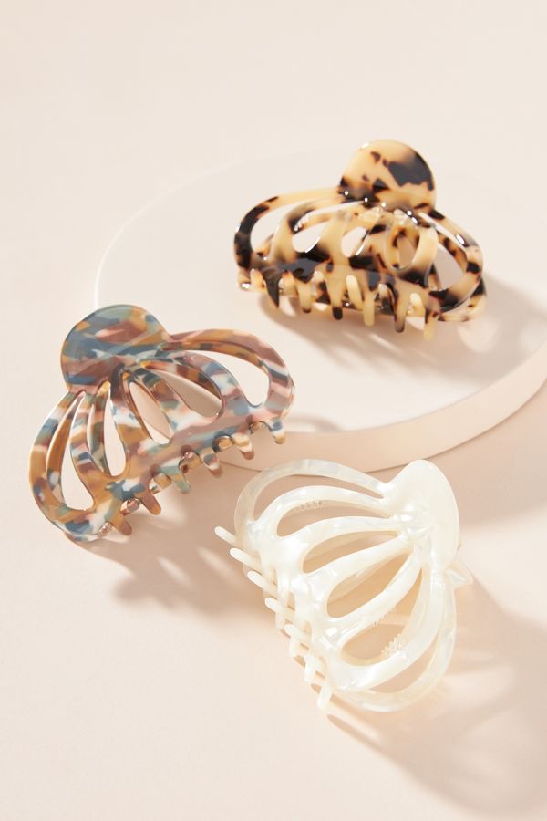 Slide View: 1: Aimee Claw Hair Clip Set