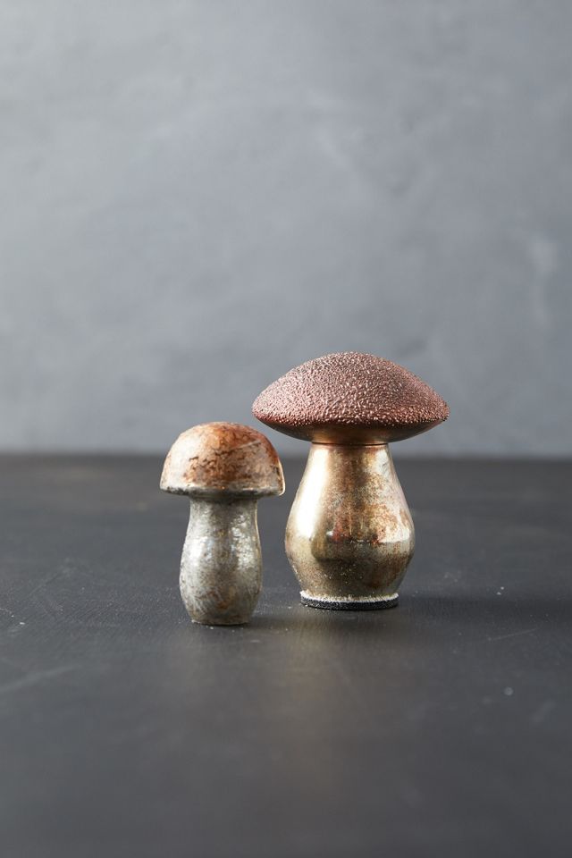 Antiqued Glass Mushrooms, Set of 2 Anthropologie