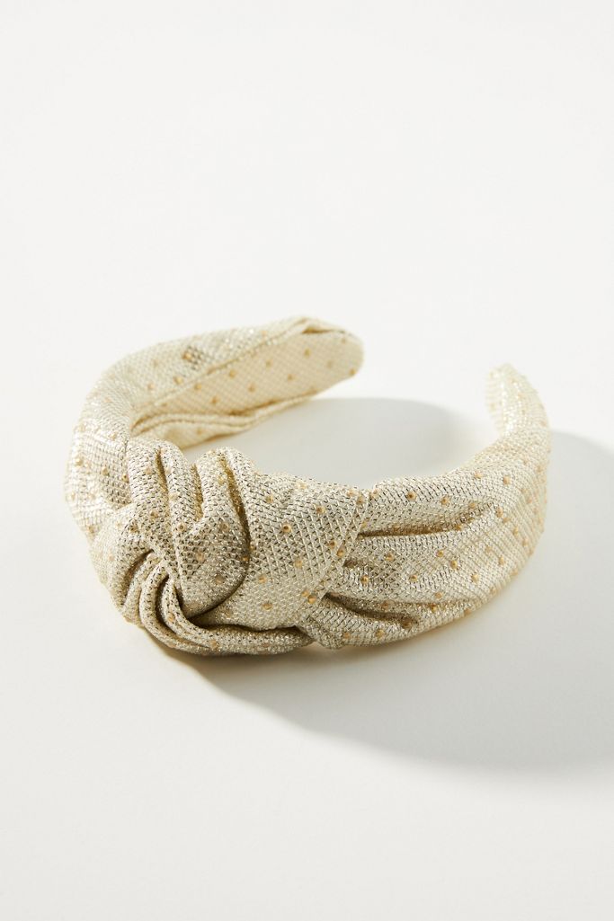 Hannah Shimmer Knotted Headband Anthropologie