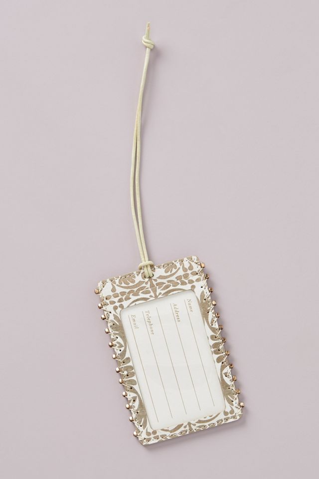 Raleigh Leather Luggage Tag Anthropologie
