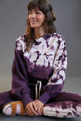 electric and rose tie dye sweatshirt