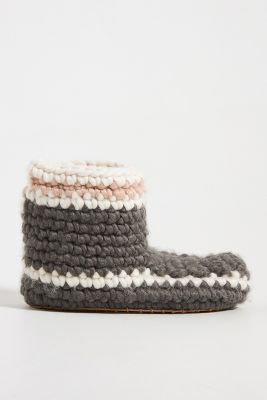 striped slipper boots