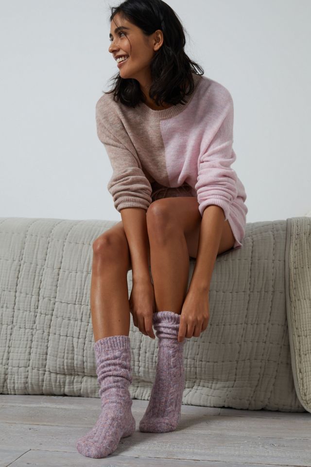 CableKnit Crew Socks Anthropologie