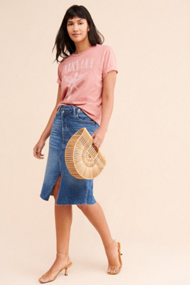stretch jeans skirt