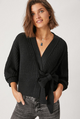 cropped wrap sweater