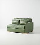 Sunday Modular Leather One-Arm Loveseat #0