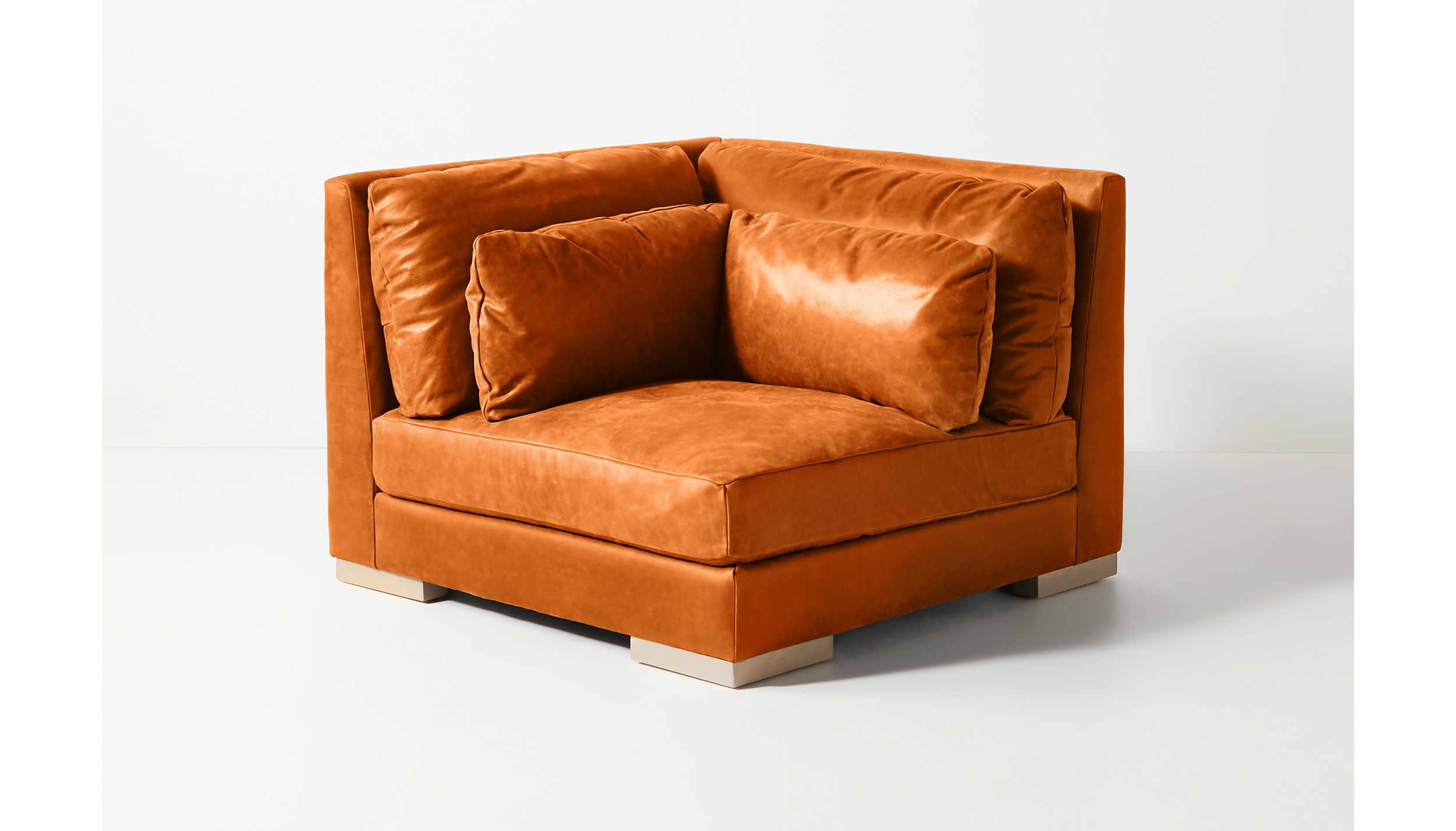 Relaxed Sunday Modular Leather Corner, Most Comfortable Leather Chair
