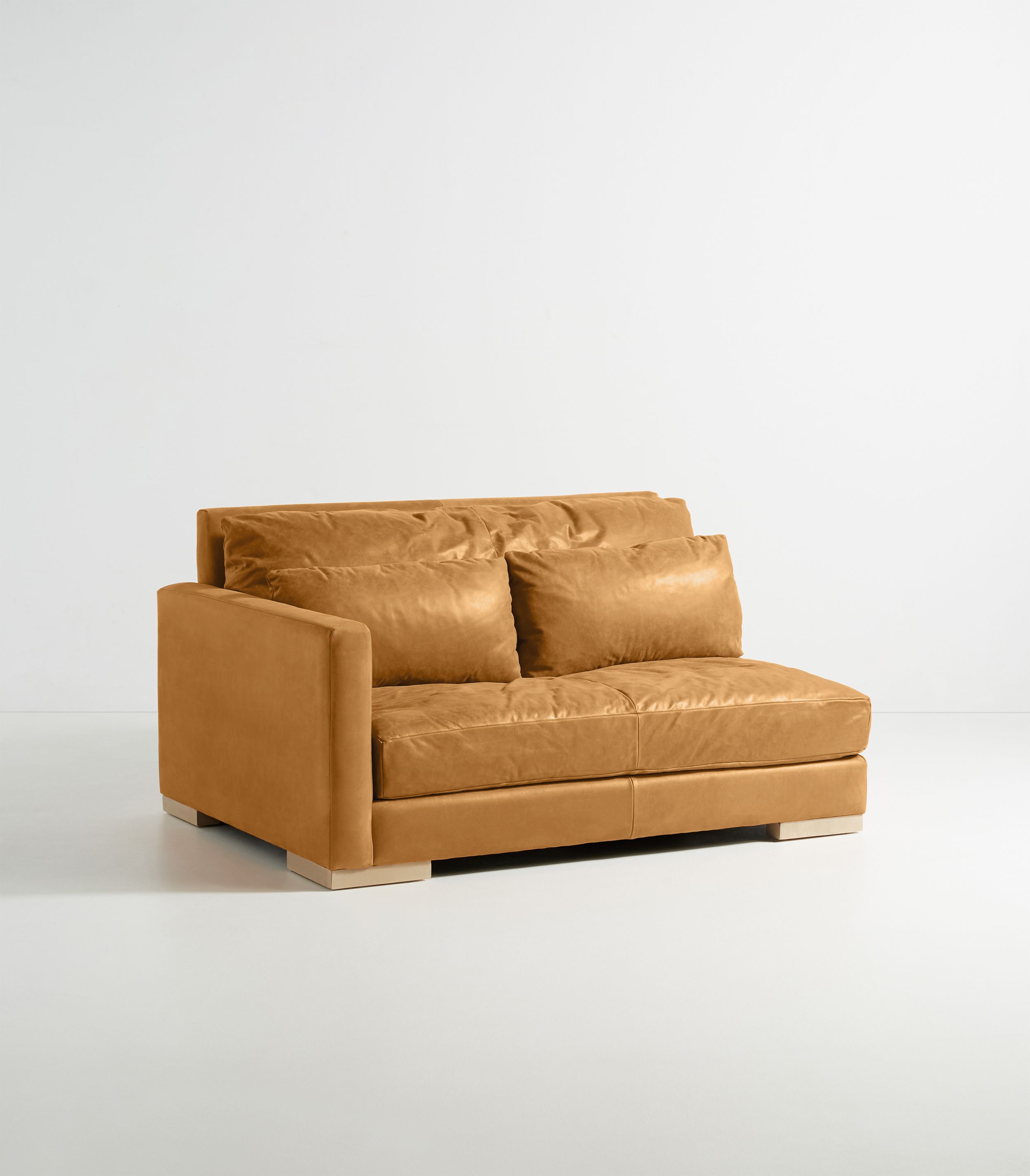 Relaxed Sunday Modular Leather OneArm Loveseat Anthropologie