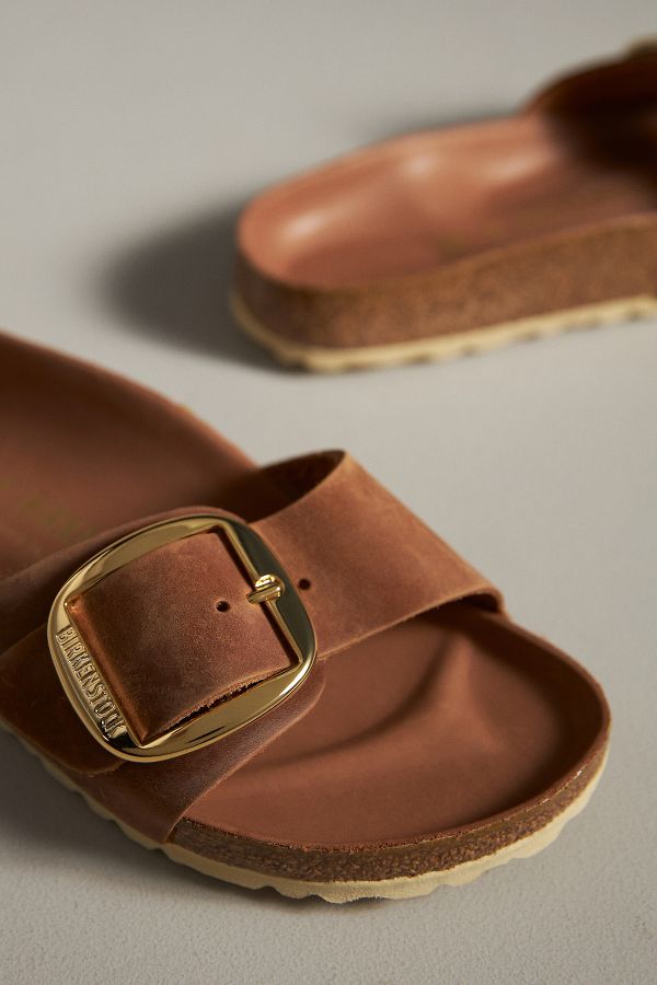 Slide View: 4: Birkenstock Madrid Big Buckle Nubuck Sandals