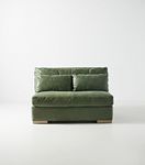 Sunday Modular Leather Armless Loveseat #3