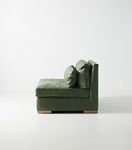 Sunday Modular Leather Armless Loveseat #1