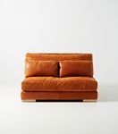 Relaxed Sunday Modular Leather Armless Loveseat #2