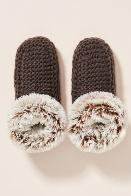 faux fur slipper boots