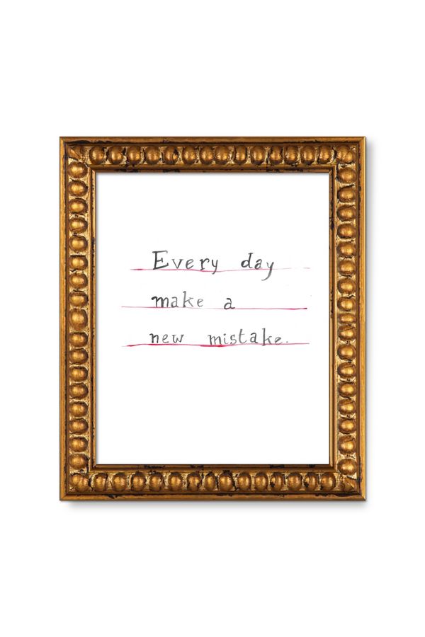 Slide View: 2: Every Day Make A New Mistake Wall Art