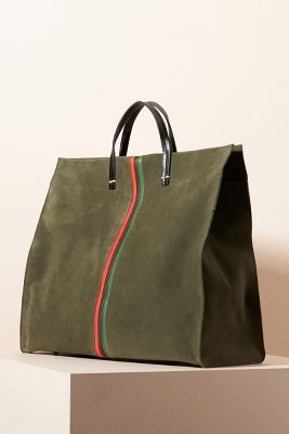 clare v stripe tote