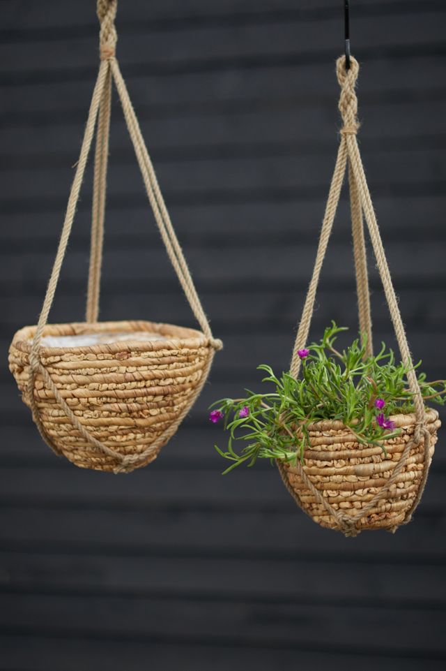 Woven Hanging Basket Pot, Natural 10" Anthropologie