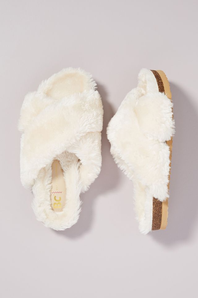 BC Footwear Triumph Faux Fur Slippers | Anthropologie