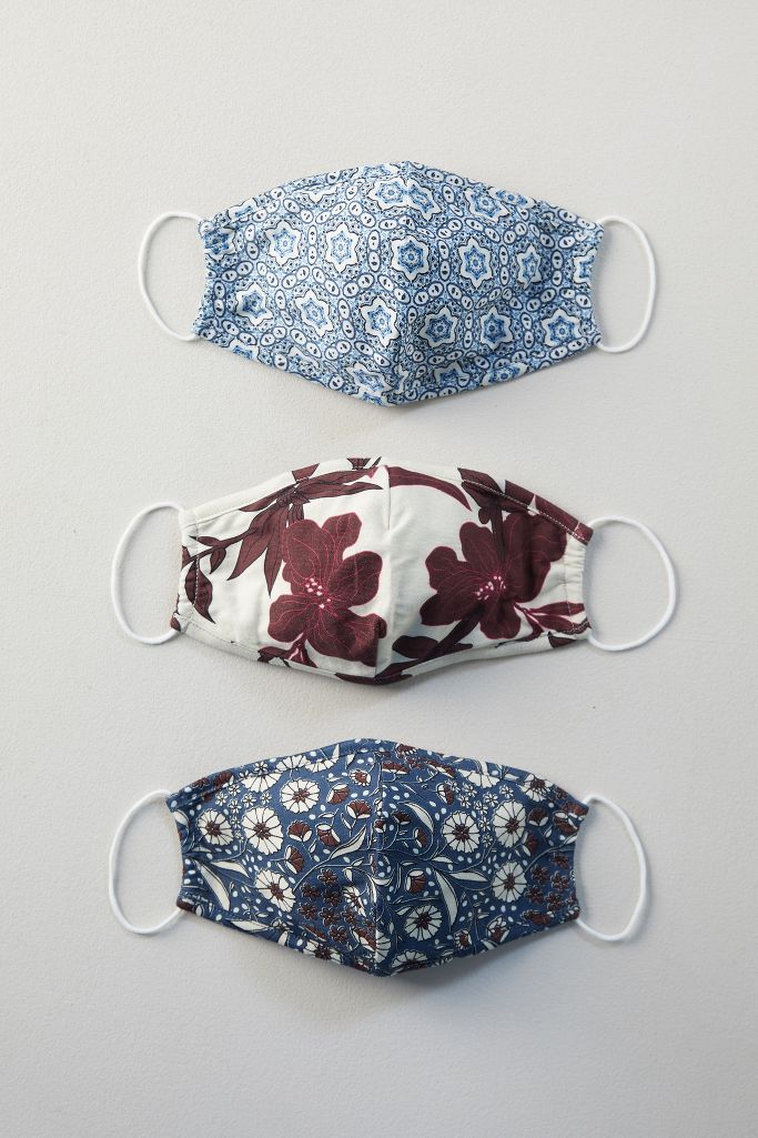 Reusable Organic Cotton Face Masks, Set of 3 | Anthropologie