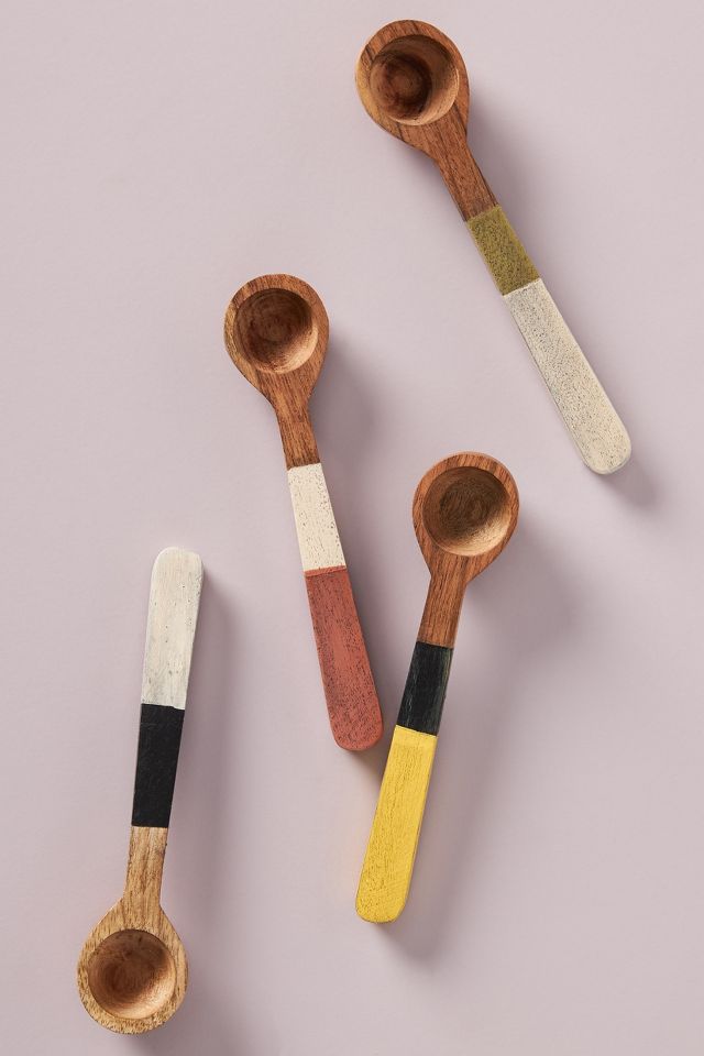 Zuri Condiment Spoons Set Of 4 Anthropologie