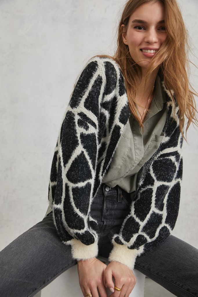 GiraffeSpotted Cardigan Anthropologie