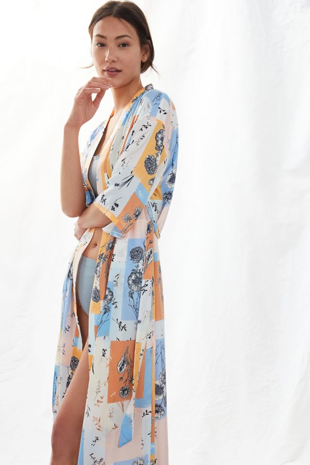 Floral Patchwork Robe Anthropologie