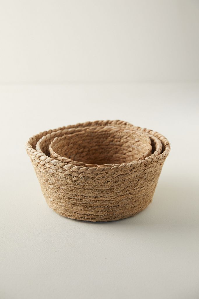 Seagrass Mini Baskets, Set of 3 Anthropologie
