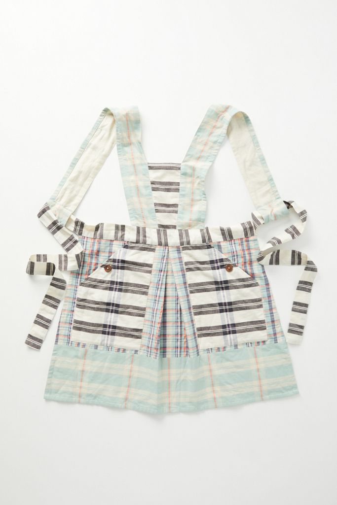 Kelby Mixed Plaid Apron Anthropologie