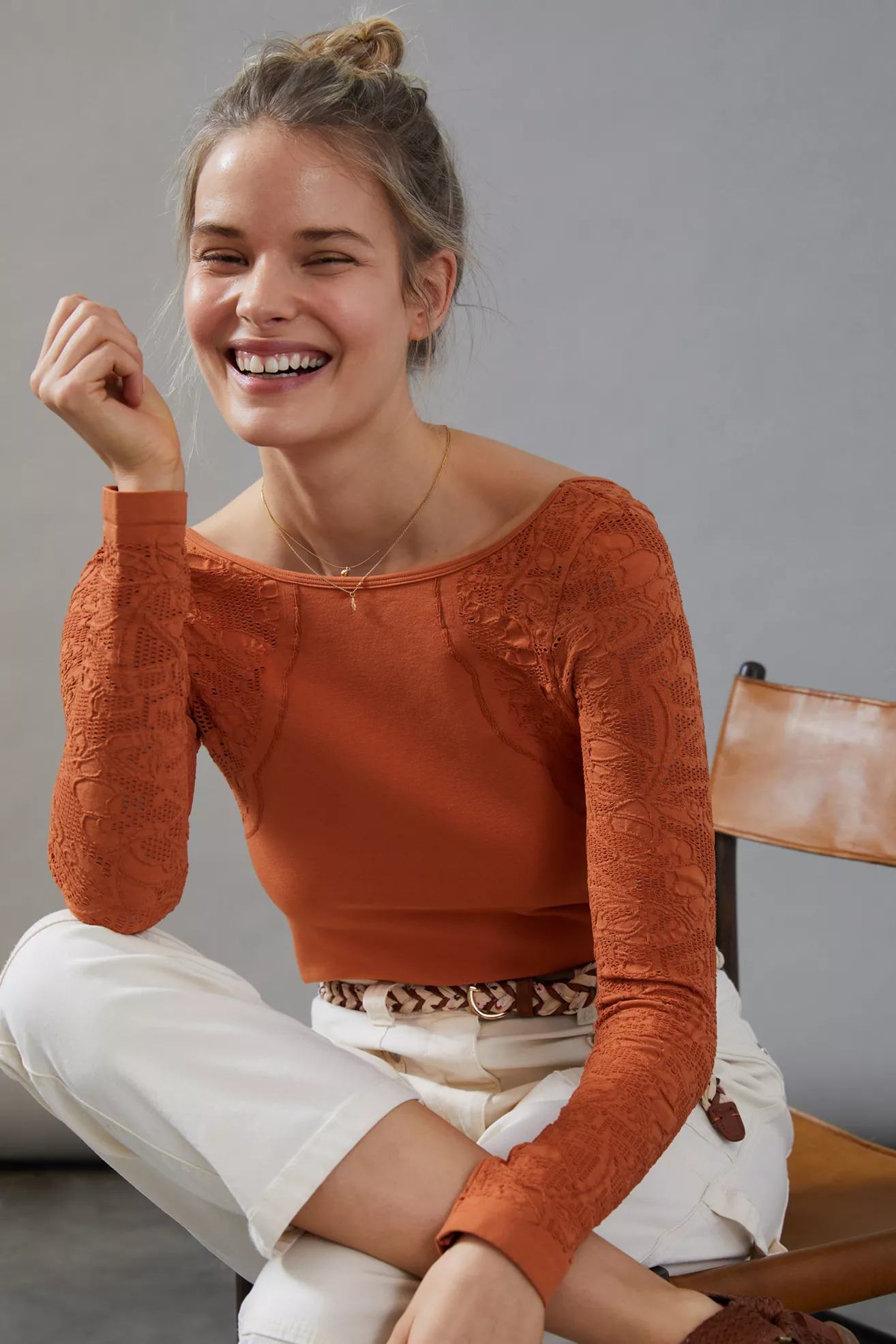 Seamless Boat Neck Top