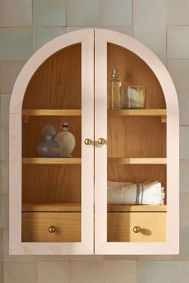 Fern Wood Arch Wall Cabinet