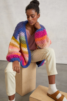 rainbow stripe cardigan