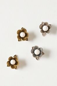 Slide View: 4: Nena Flower Knobs, Set of 2