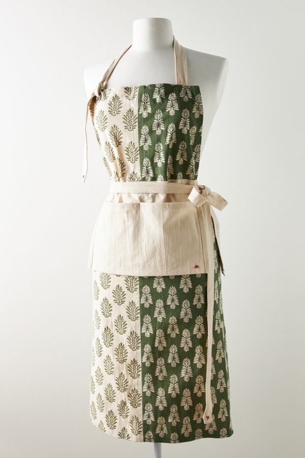 Trudy Blockprint Patchwork Apron | Anthropologie UK