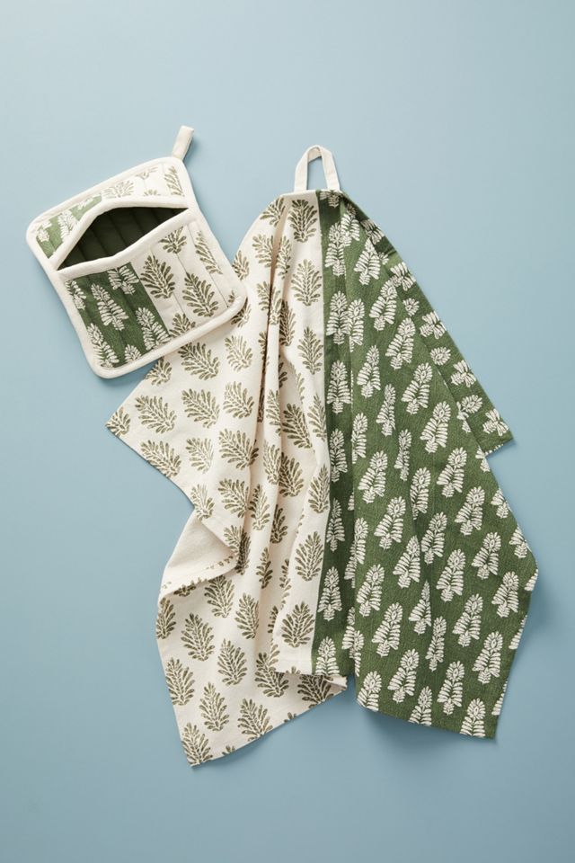 Trudy Pot Holder & Dish Towel Set Anthropologie