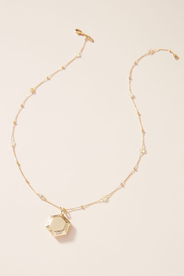 Uli Octagon Locket Necklace | Anthropologie