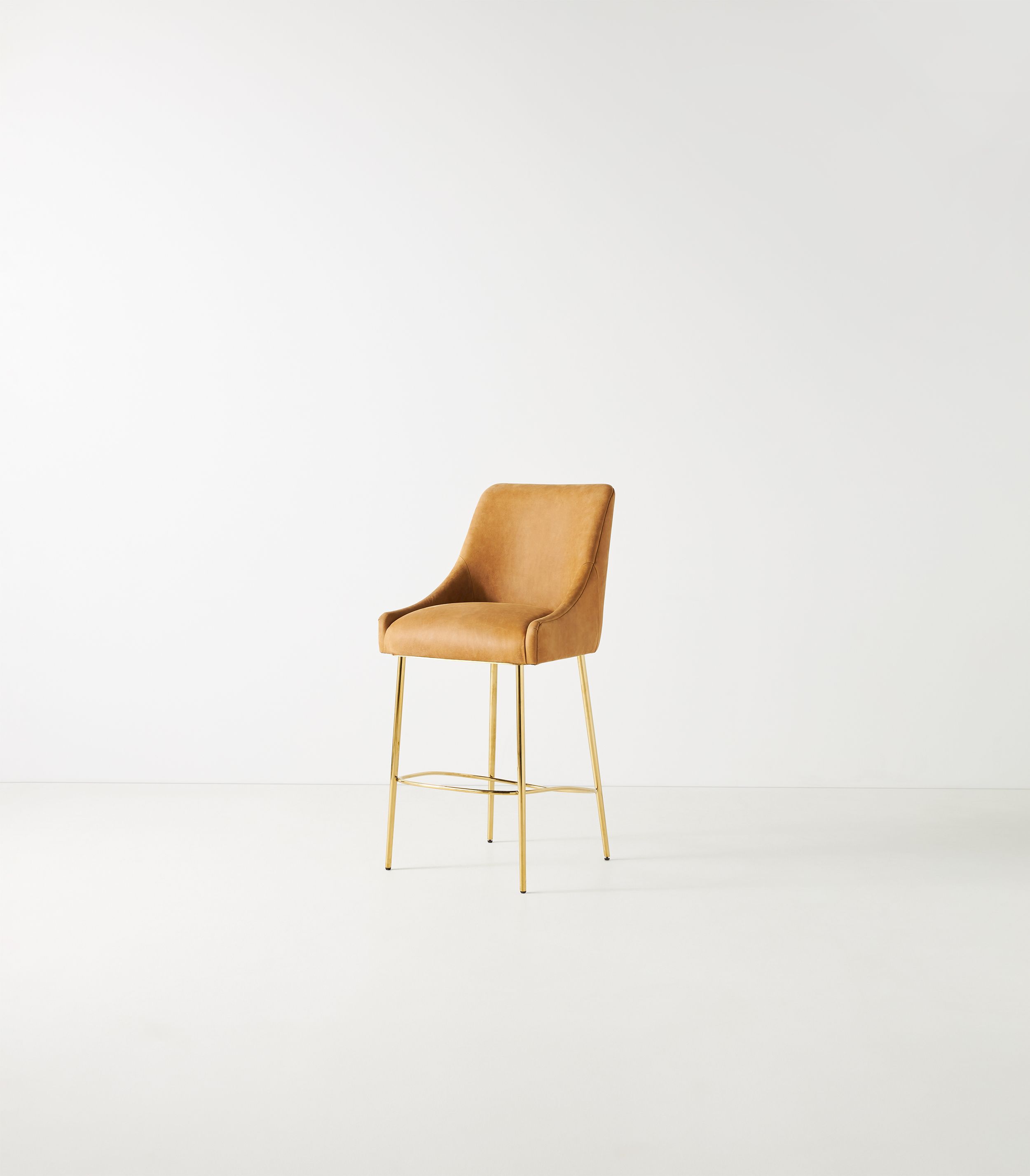 Elowen Leather Bar Stool Anthropologie