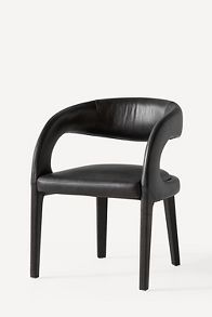 Slide View: 2: Leather Hagen Dining Chair