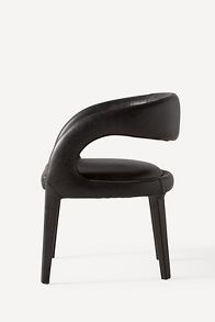 Slide View: 3: Leather Hagen Dining Chair